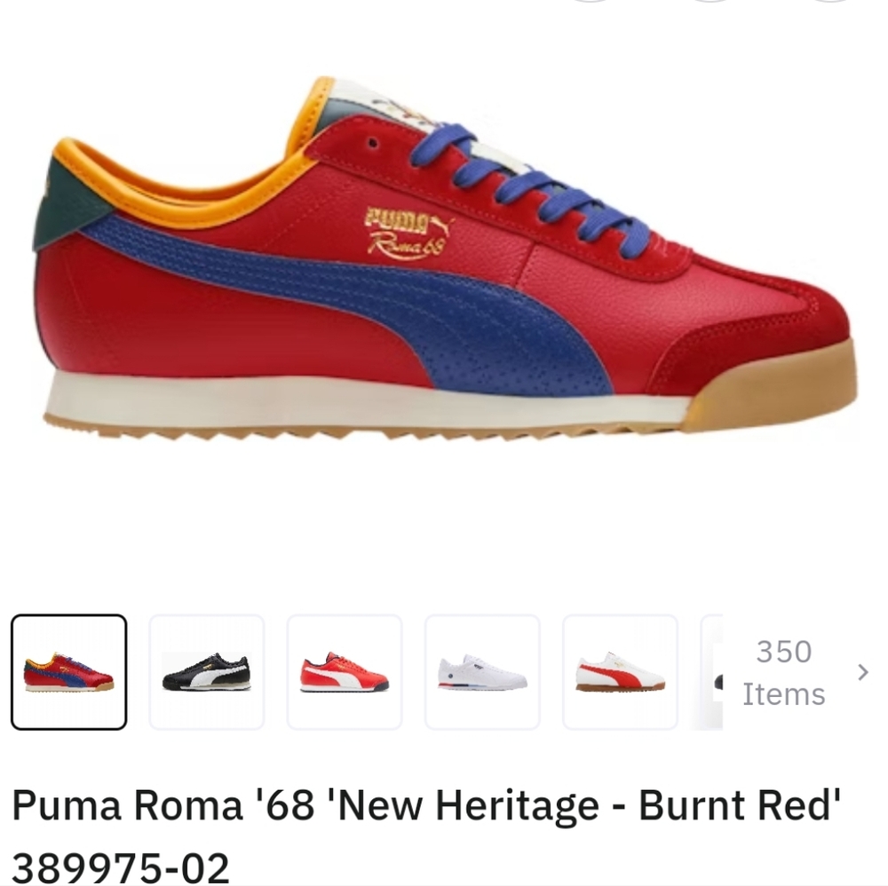Puma Roma '68 New Heritage - Burnt Red Men's Shoes